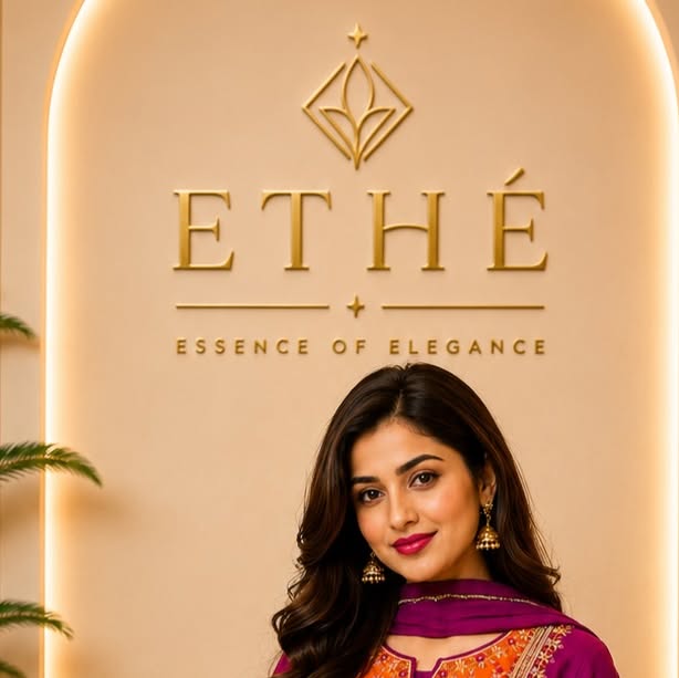Mango & Magenta Silk Handwork Suit