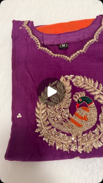 Royal Purple Mul Chanderi Peacock Suit