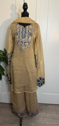 Golden blue 3 piece outfit
