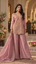 Dusty rose 3 piece Russian plazzo set