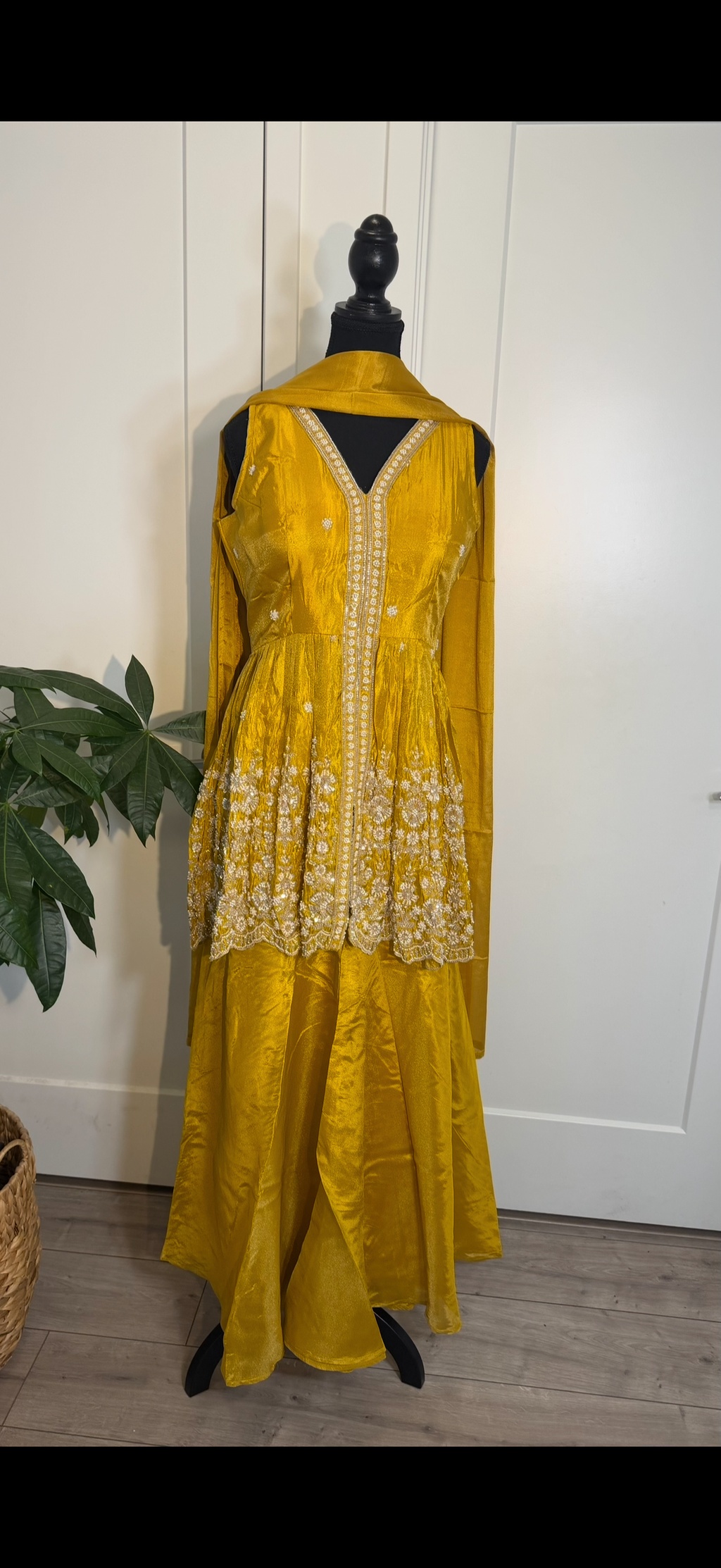 Bollywood Style Sharara Set – Yellow Gold