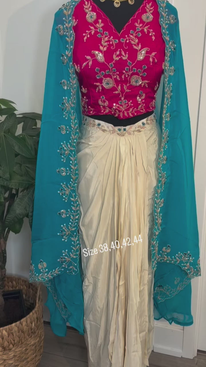 Festive Drape Dress with Shrug