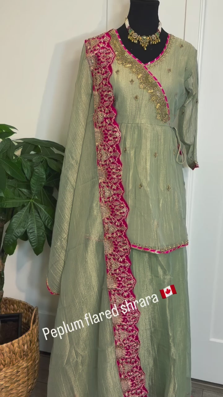 Peplum Top Sharara Set