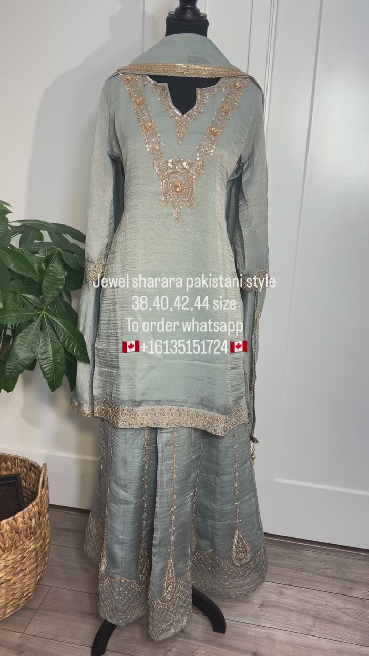 Kundan Work Sharara Set