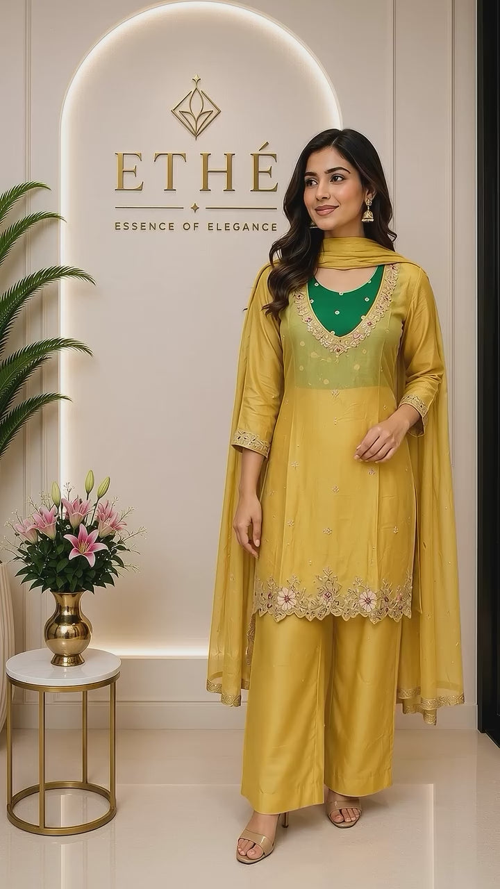 Yellow Chiffon Divider Set